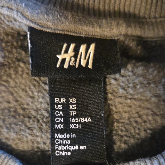 H&M Gray Crewneck Sweater with Palm Design - Picture 3 of 5